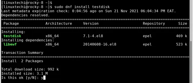 install-testdisk-rhel-distributions
