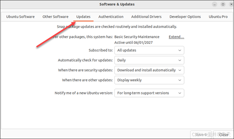 步骤 2：配置软件更新程序