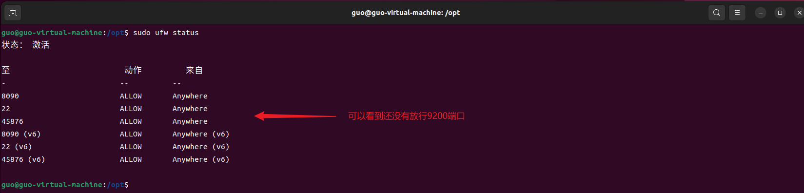 2.5.2 放行9200端口（web页面端口）