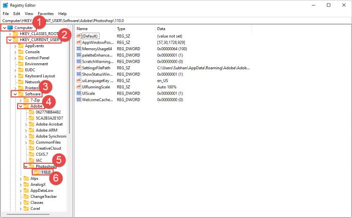 如何修复 Photoshop 7 中的“内存不足 (RAM)”错误 浏览 Windows 注册表