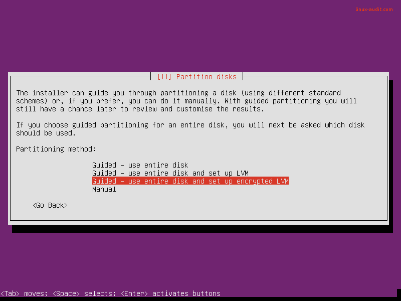 启用 LVM 和加密来加固 Ubuntu 服务器的屏幕截图