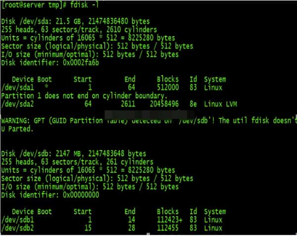 Linux硬盘分区 fdisk 和 parted命令详解