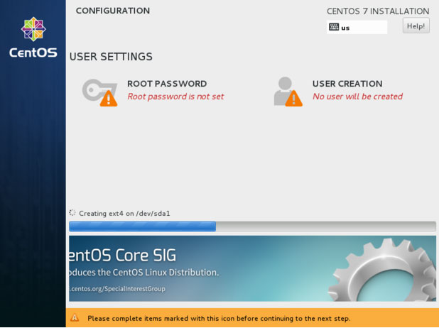 CentOS7 mini的安装和静态ip设置教程