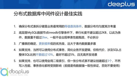 主流关系型分布式数据库选型与设计实战