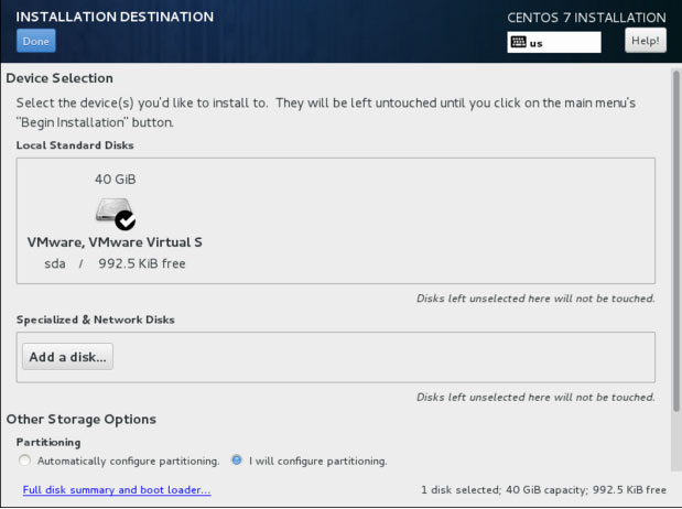 CentOS7 mini的安装和静态ip设置教程